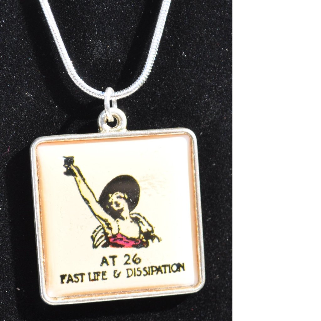 At 26 Fast Life & Dissipation Retro Pendant With 925 Silver Necklace (2166)